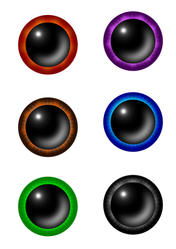 Renkli gözlü vektör Set
